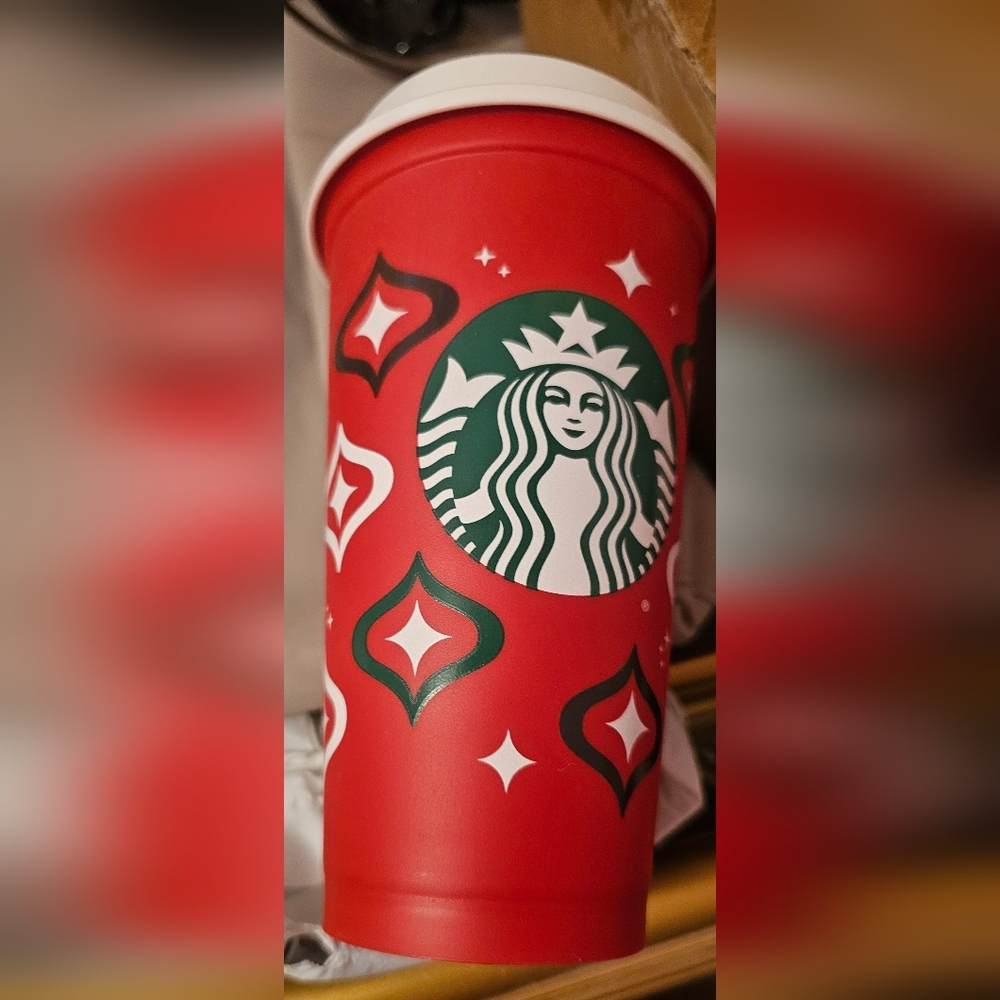Starbucks Festive Red and Green Tumbler